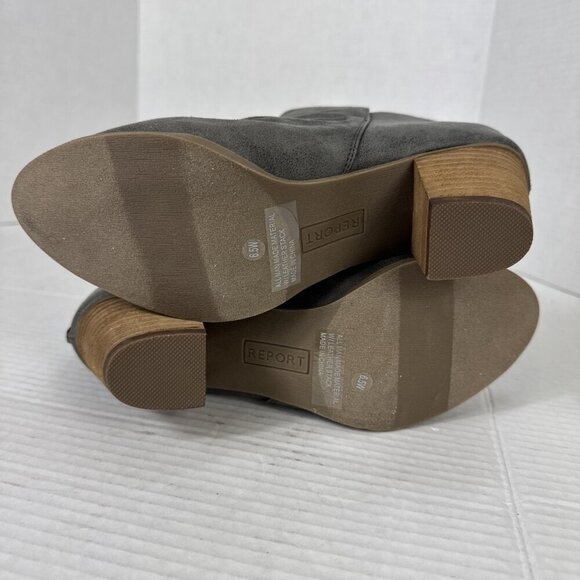 Report Clarice Women's 6.5 Wide  Heeled Short Bootie Gray NWOB + Small Flaw - Picture 14 of 16